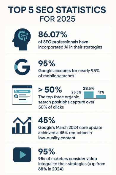 SEO and digital marketing statistics highlighting the demand for these high-paying services